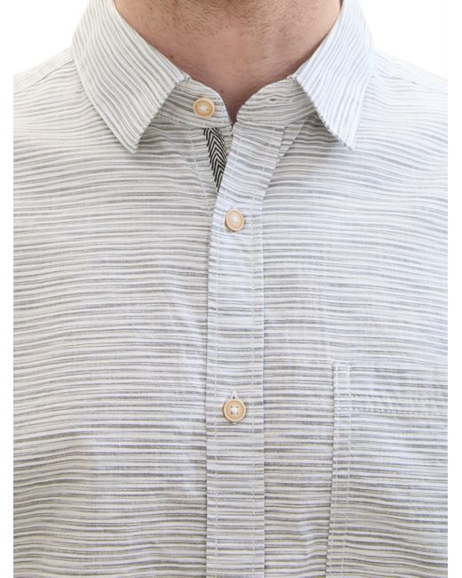 Tom Tailor Kurzarmhemd mit Brusttasche in White für Herren