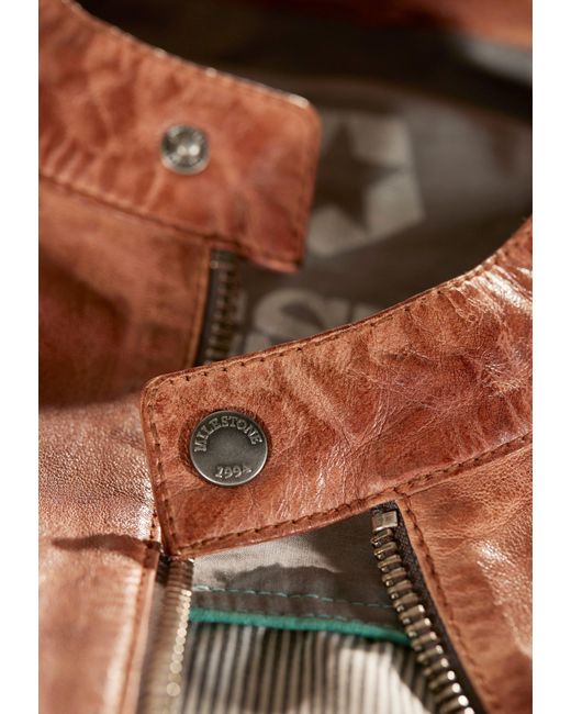 Milestone Lederjacke MSLacona aus Nappaleder im Vintage-Look in Brown für Herren