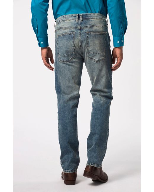 JP1880 5-Pocket- Jeans FLEXNAMIC® Denim Bauchfit Straight Fit in Blue für Herren