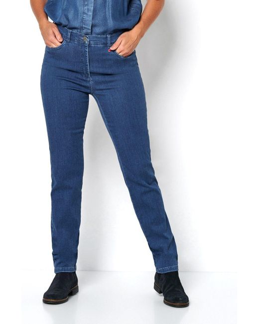 Relaxed by TONI Blue 5-Pocket-Jeans Belmonte mit Strassdetail
