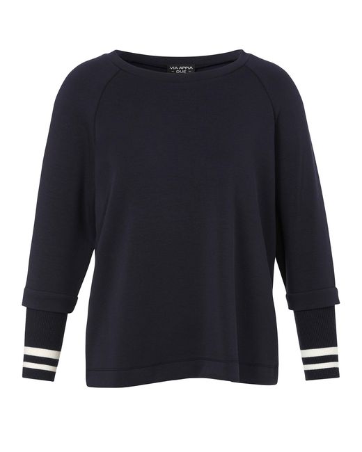 Via Appia Due Blue Sweatshirt