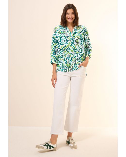 Cecil Blue Druckbluse mit grafischem Muster