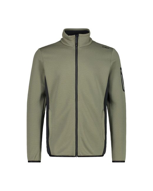 CMP Outdoorjacke Unlimitech Fleece mit durchgehendem Reißverschluss in Green für Herren