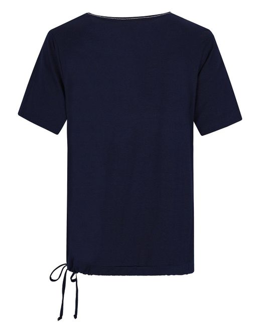 Hajo Blue T- Shirt 1/2 Arm Blouson Style