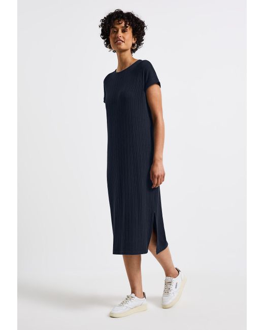 Street One Blue Midikleid mit Rundhalsausschnitt