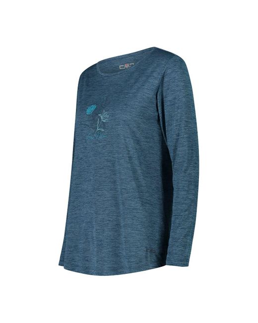 CMP Blue Langarmshirt Langarm Shirt night melange