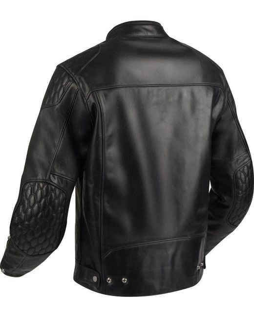 Segura Motorradjacke Curtis Motorrad Lederjacke herausnehmbares Innenfutter in Black für Herren