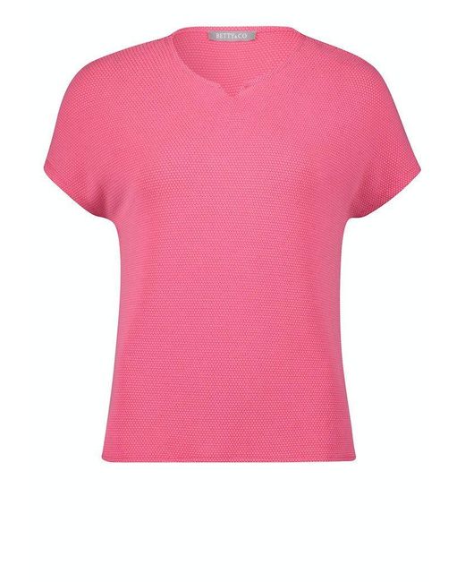 BETTY&CO Pink Kurzarmshirt Shirt Kurz 1/2 Arm