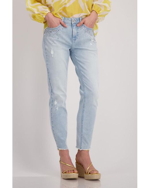Monari Blue Regular-fit-Jeans Hose
