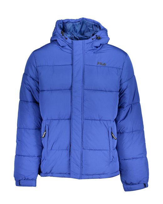 Fila Outdoorjacke Blaue jacke mit Kapuze und Taschen in Blue für Herren