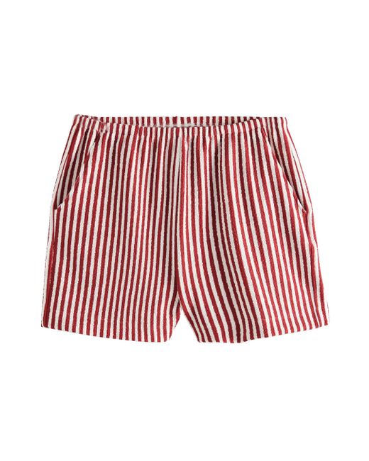 Next Red Shorts mit strukturierten Streifen (1-tlg)
