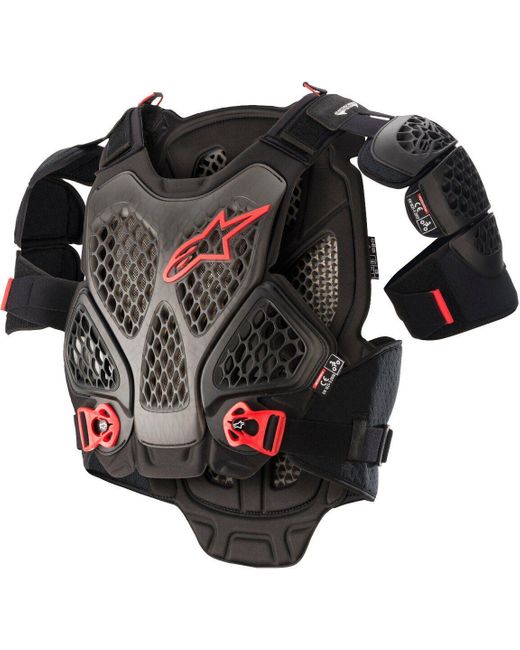 Alpinestars Hoodie A-6 Brustprotektor Atmungsaktiv in Black für Herren