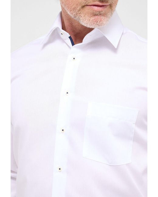 Eterna Langarmhemd MODERN FIT NON IRON (bügelfrei) in White für Herren