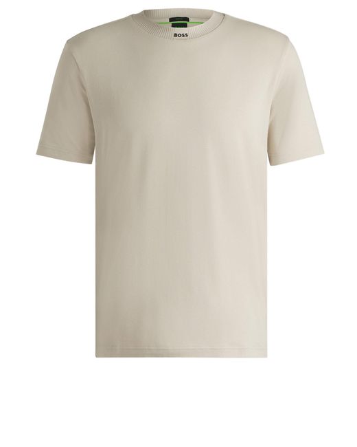 Boss T-Shirt Rib (1-tlg) in Natural für Herren