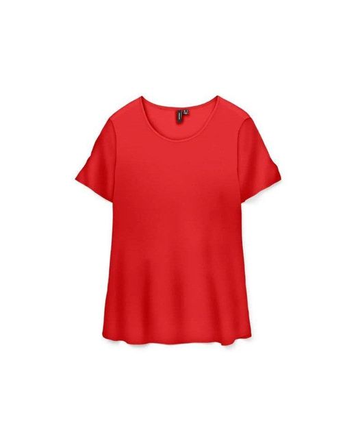 Vero Moda Red Blusentop VMEASY JOY /S TOP WVN GA