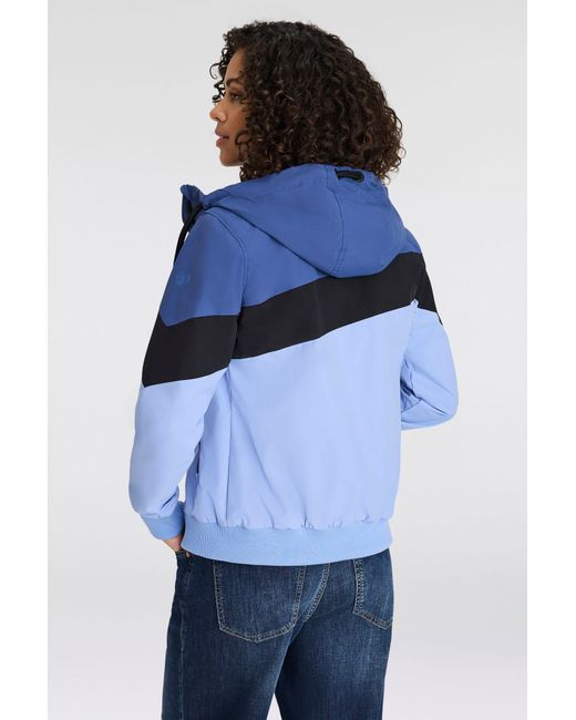 Ragwear Blue Funktionsjacke NUGGIE OMBRE O Übergangsjacke aus wasserabweisendem Material