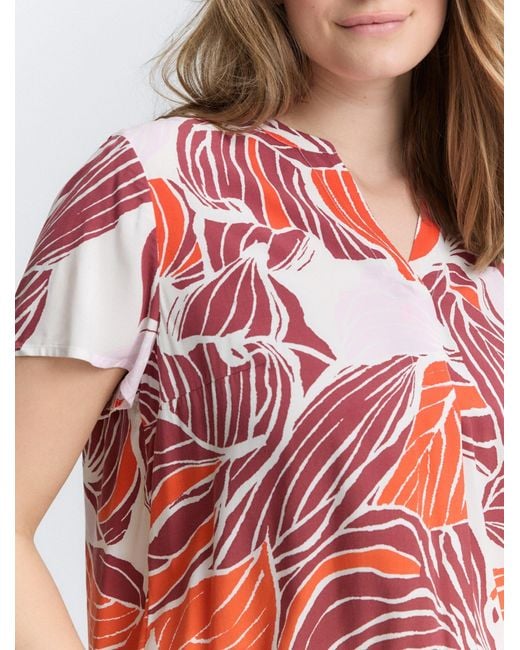 Tom Tailor Red TOM TAILOR Kurzarmbluse Plus Size