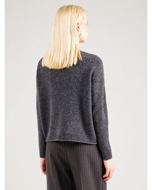 Vero Moda Gray Stehkragenpullover VMELIF (1-tlg) Plain/ohne Details