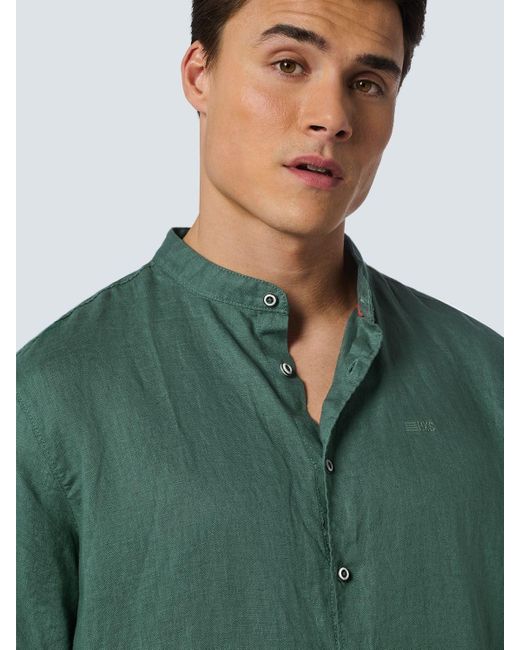 No Excess Kurzarm Leinenhemd - lässiges Sommer Hemd - Shirt Short Sleeve Linen in Green für Herren