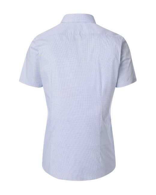 Venti Businesshemd Kurzarm Print in Blue für Herren