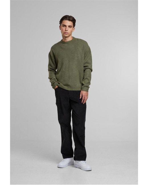 Urban Classics Rundhalspullover Oversized Chunky Sweater in Green für Herren