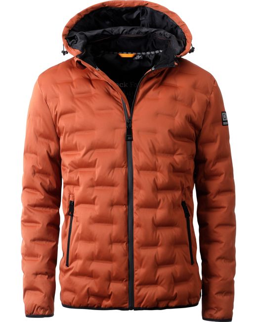 LPO Winterjacke CASSIUS MEN OS Basisjacket mit abnehmbarer Kapuze und auch in groß Größen erhältlich in Orange für Herren