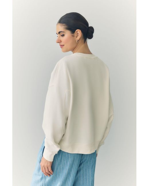 Next Natural Sweater Sweatshirt mit Slogan and frühlingshafter Grafik (1-tlg)