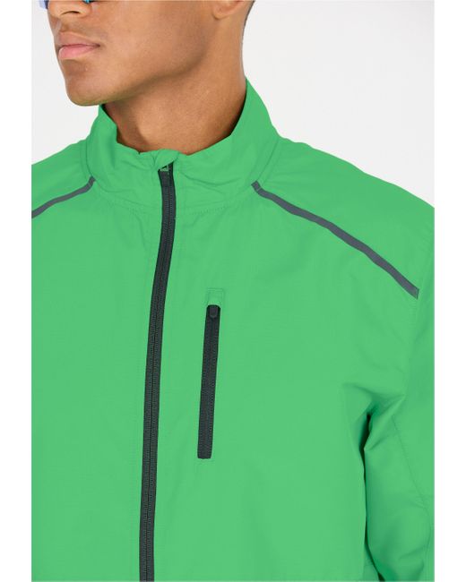 Endurance Laufjacke Hugoee in winddichter und atmungsaktiver Qualität in Green für Herren