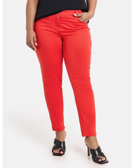 Samoon Red Stoffhose Elastische 7/8 Jeans Betty
