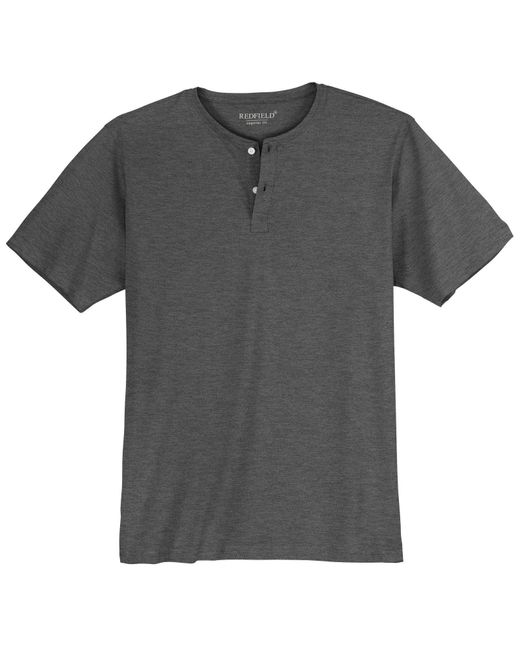 Redfield Rundhalsshirt Übergrößen T-Shirt anthrazit melange Bruce in Gray für Herren