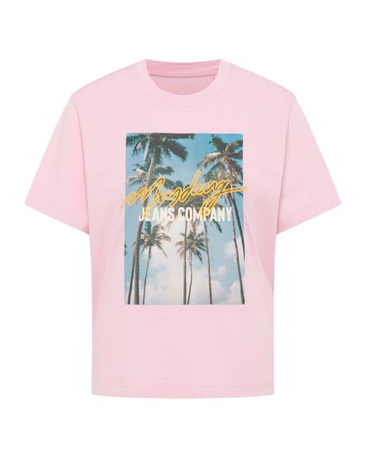 Mustang Pink Kurzarmshirt T-Shirt