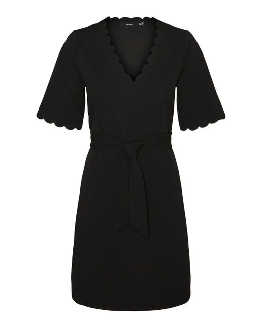 Vero Moda Black Sommerkleid Wendy (1-tlg) Plain/ohne Details