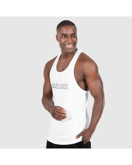 Smilodox Tanktop Kelvin 100% Baumwolle in White für Herren