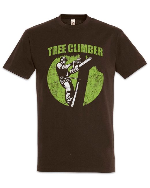 Urban Backwoods Print- Tree Climber I T-Shirt Braun Größe XL in Gray für Herren