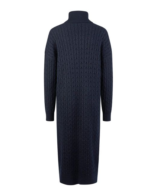 MARC AUREL Blue Strickkleid im Zopfmuster