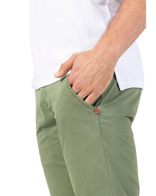 Timezone Chinohose SLIM JANNOTZ mit Stretch in Green für Herren