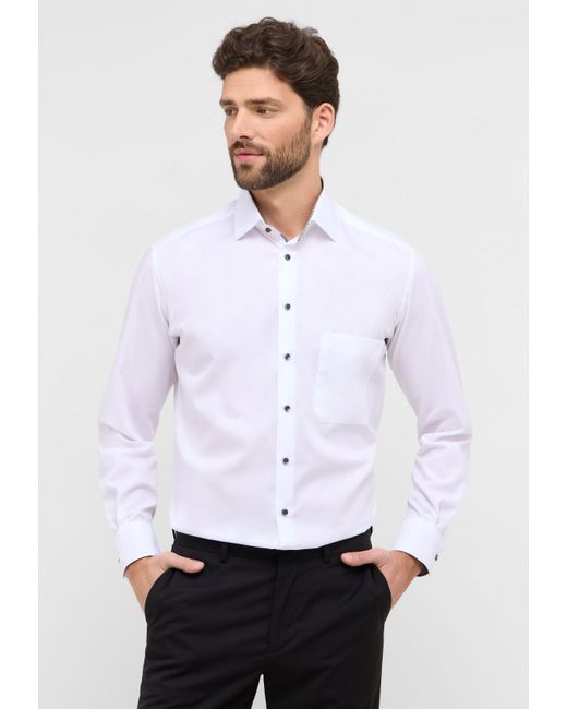 Eterna Langarmhemd in White für Herren
