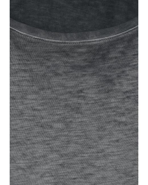 Cecil Gray T-Shirt in Melange Optik