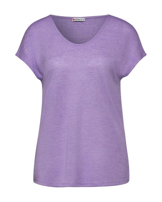 Street One Purple T- LS_uni shirt
