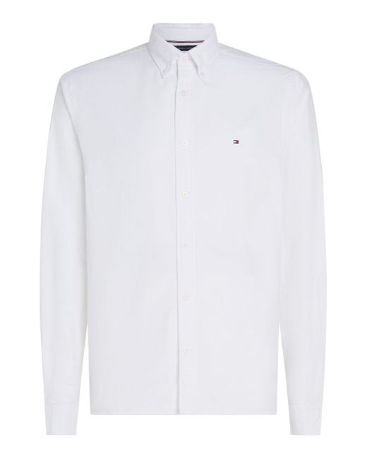 Tommy Hilfiger Langarmhemd SOLID HERITAGE OXFORD RF SHIRT in White für Herren