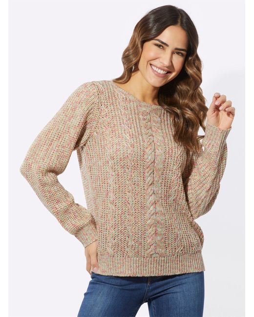 Sieh an! Natural Strickpullover Rundhalspullover