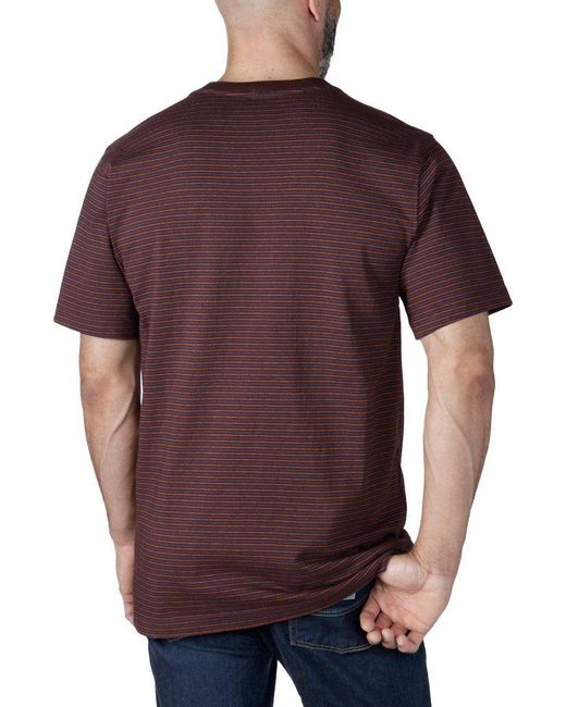 Carhartt Relaxed /S Pocket Stripe T-Shirt in Brown für Herren