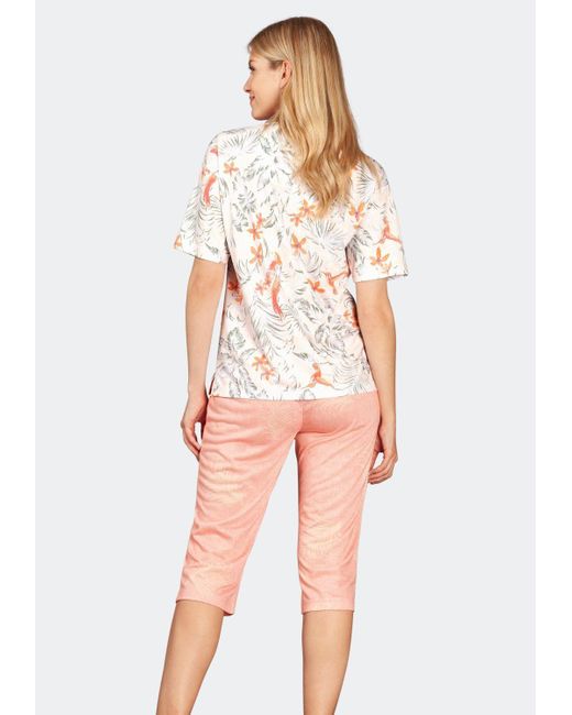 Hajo White 5-Pocket-Hose Capri Schlafanzug Klima-Soft