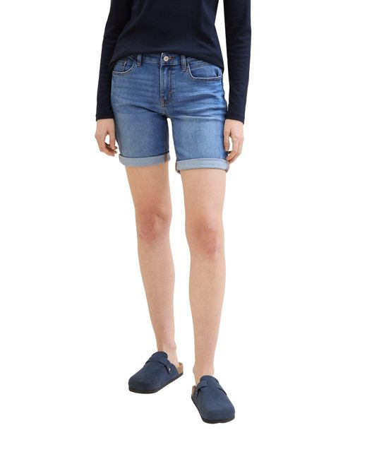 Tom Tailor Blue Shorts Slim Fit Five-Pocket Jeansshorts Denim 7378 in Hellblau