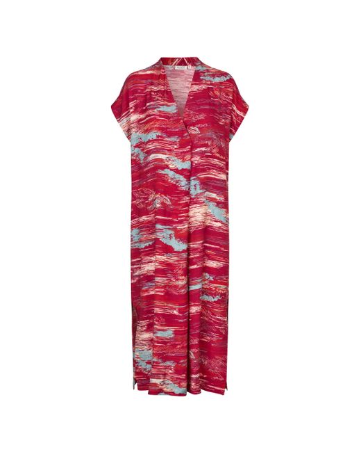 Masai Red Sommerkleid MaOlivian Einschubtaschen, V-Ausschnitt