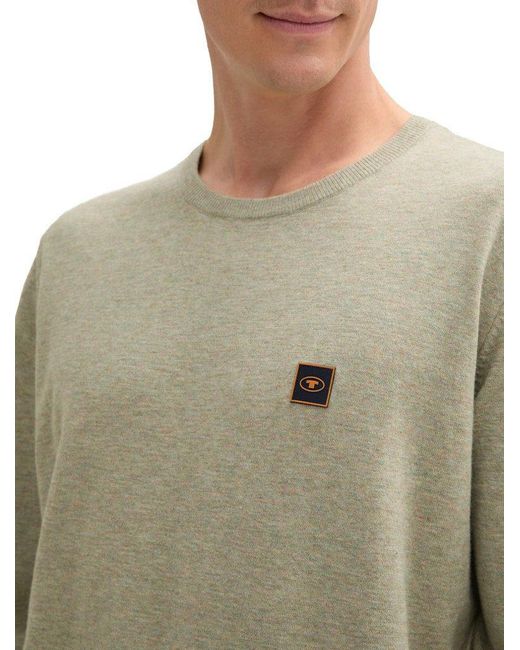 Tom Tailor Rundhalspullover in Natural für Herren