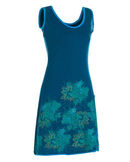 Vishes Blue Tunikakleid Longshirt- Sommer Mini- Tunika-Kleid Shirtkleid Boho, Goa, Hippie Style