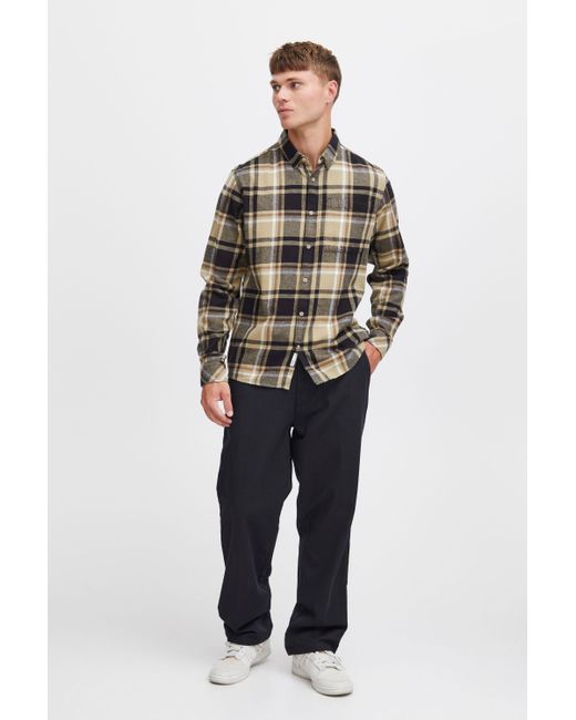 Solid Langarmhemd SDCraig SH 21107051 in Gray für Herren