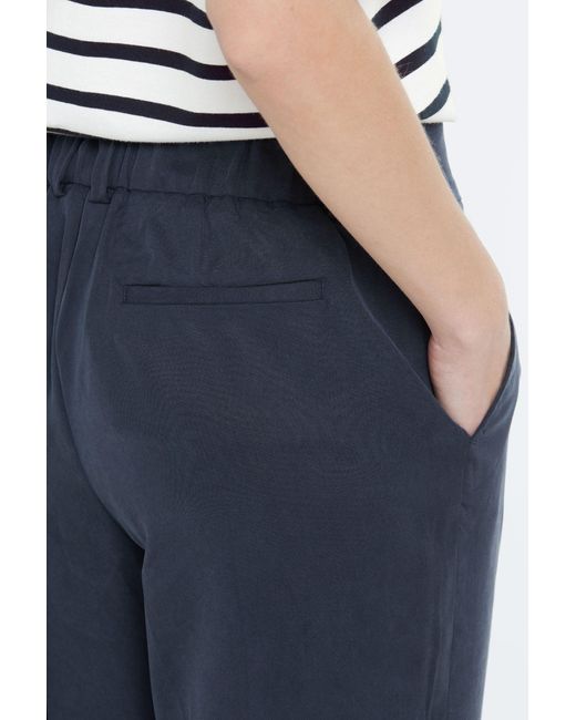 SENSES.THE LABEL Blue Stoffhose mit Elastikbund hinten