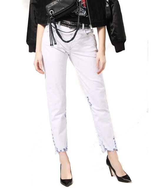 DIESEL White Neekhol 003W7 Jeans Hose Regular Straight